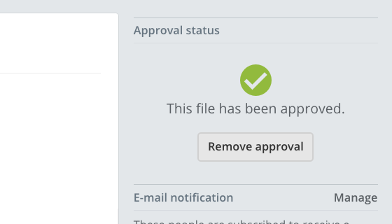 File approval status